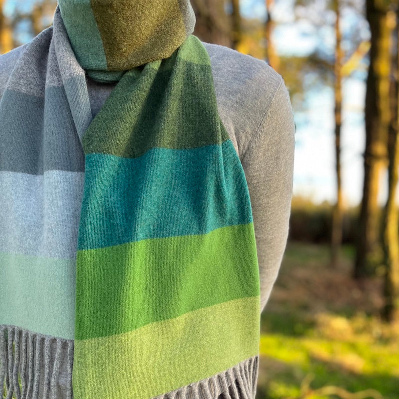 Green Rainbow After The Storm Scarf