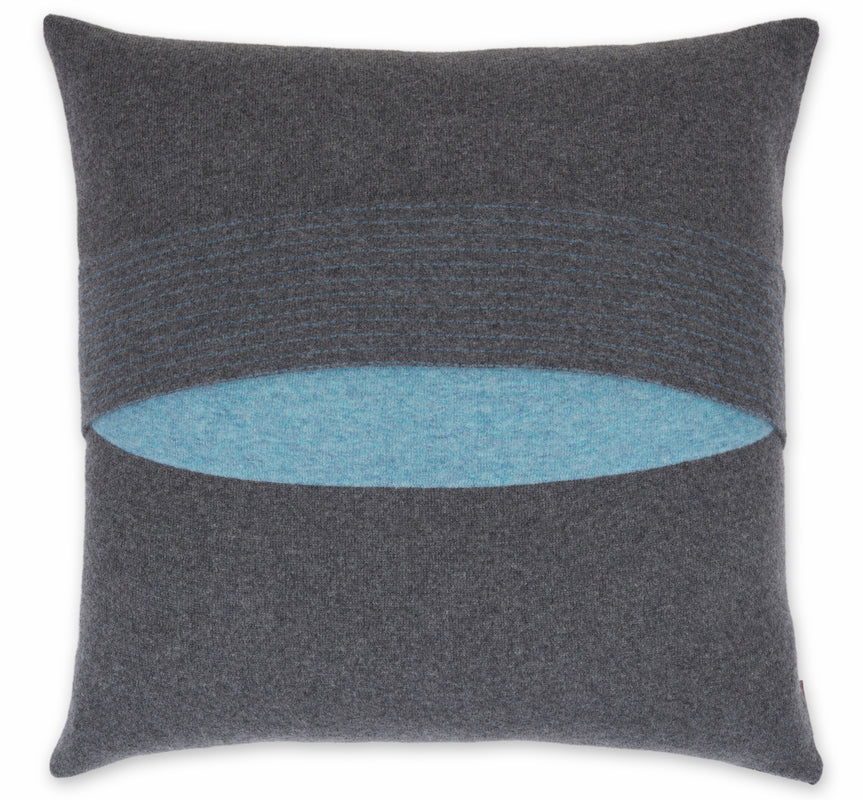 Indigo Rainbow After The Storm Textured Stripe Cushion Large